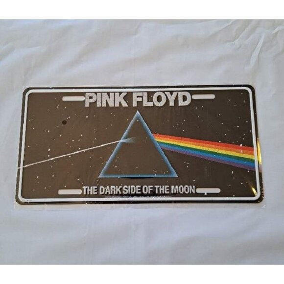 New Pink Floyd License Plate Dark Side of the Moon Record Album Cover Prism NIP - Picture 2 of 3